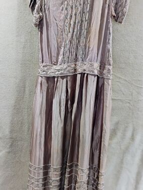 Vintage Beaded Evening Dress in Dusty Mauve